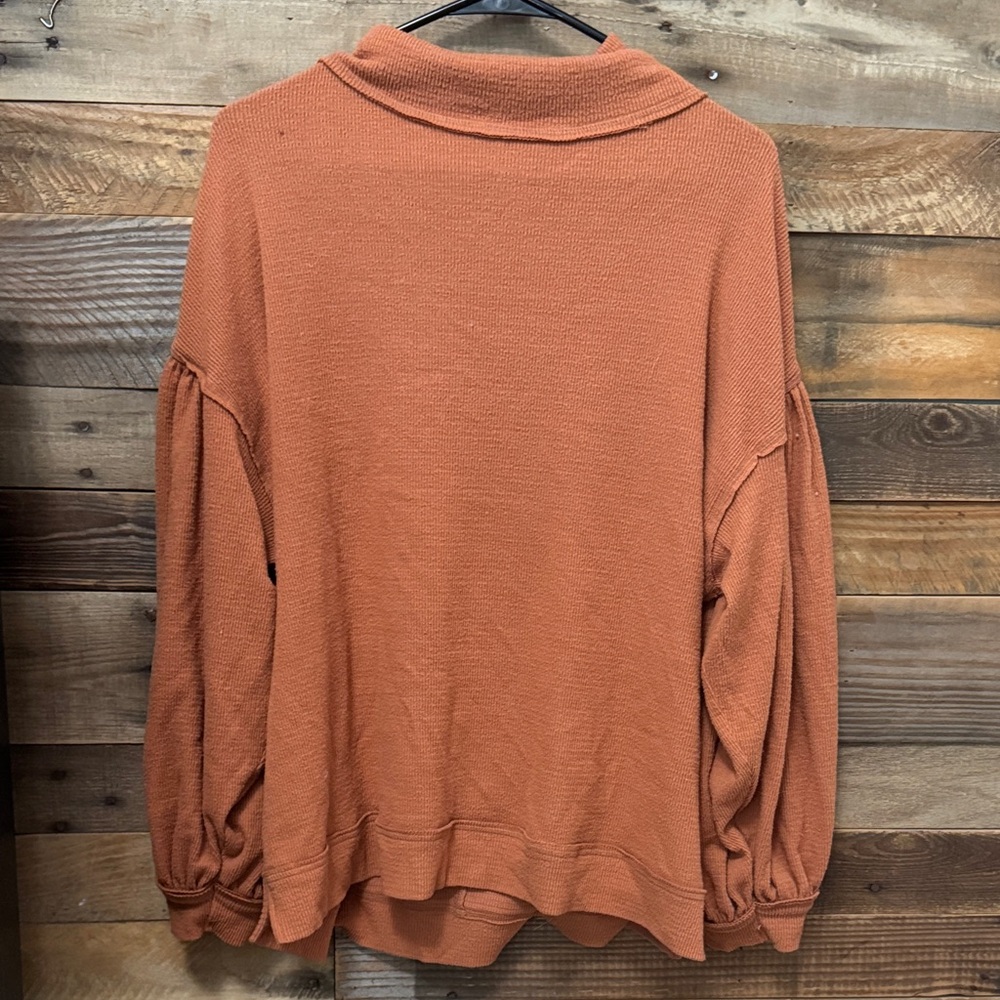 We The Free Terracotta Knit Top